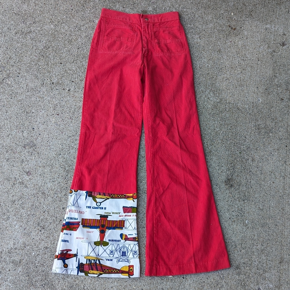 HIGH WAISTED FLARE pants bell bottoms S - Picture 3 of 10